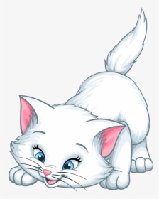 White Kitten Cartoon Png Clip Art Image - White Kitten Clipart, Transparent Png, Free Download