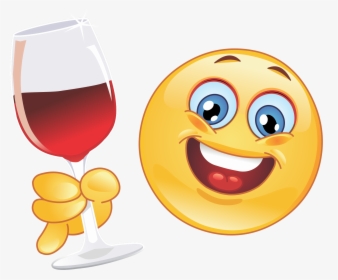 Wine Drinking Emoji 24 Decal - Emoji With Wine Glass, HD Png Download, Free Download