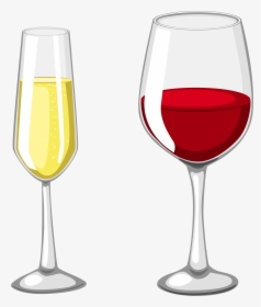 Red Champagne Cup Wineglass - Wine Glass, HD Png Download, Free Download