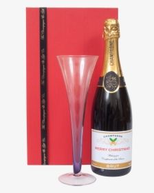 Christmas Personalised Champagne And Flute Gift - Champagne, HD Png Download, Free Download