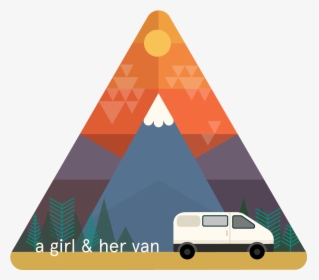 A Girl & Her Van Sticker - Van Sticker Girl, HD Png Download, Free Download