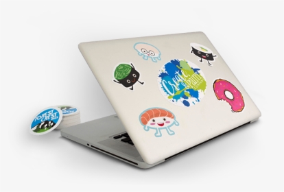 Stickers On A Laptop - Transparent Stickers On Laptop, HD Png Download, Free Download