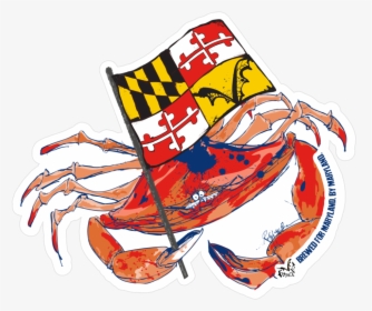 Md Flag Crab Logo No Background, HD Png Download, Free Download