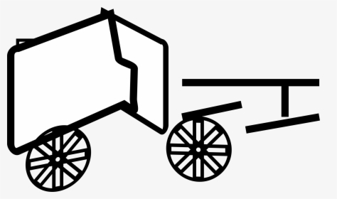 Wheel,line Art,chariot - Broken Wagon Clip Art, HD Png Download, Free Download