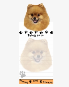 Pomeranian - Boxer Dog Notepad, HD Png Download, Free Download