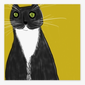 Cat Muse Print - Domestic Short-haired Cat, HD Png Download, Free Download
