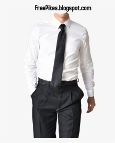 Download Free Png T Shirt Dress For Men"s In White - White Dress Shirt And Tie, Transparent Png, Free Download