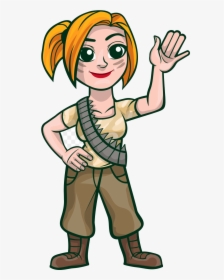 Soldier Graphic Cartoon Army Clip Art Woman Transparent - Female Soldier Cartoon Png, Png Download, Free Download