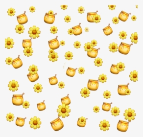 Transparent Honey Pot Clipart - Honey And Flower Emoji, HD Png Download, Free Download