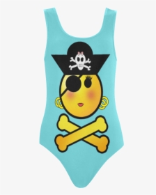 Smiley Emoji Girl Vest One Piece Swimsuit - Cartoon, HD Png Download, Free Download