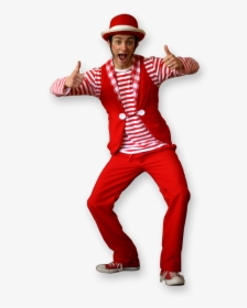 Classic Red, Multi Skilled Clown Entertainer The Joker - Modern Clown Costume, HD Png Download, Free Download