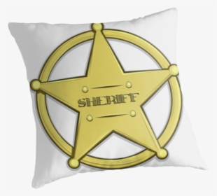 Sheriff"s Badge Pillow By Anmgoug On Redbubble , Png - Cushion, Transparent Png, Free Download