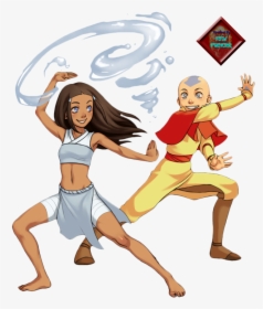 Aang And Katara Avatar Render Photo Commission Katara - Avatar X Katara, HD Png Download, Free Download