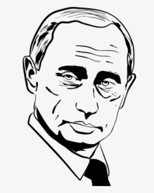 Russia Drawing Clipart - Putin Lineart, HD Png Download, Free Download