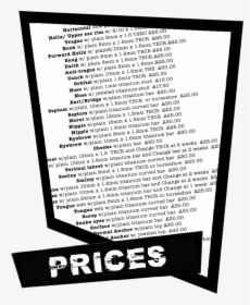 Indigo Norwich Piercing Price List, HD Png Download, Free Download