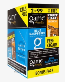 Game Cigarillos Blue Raspberry Night Owl Tropical, HD Png Download, Free Download