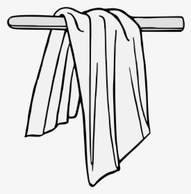 Transparent Wash Cloth Clipart - Cloth Black And White Drawing, HD Png Download, Free Download