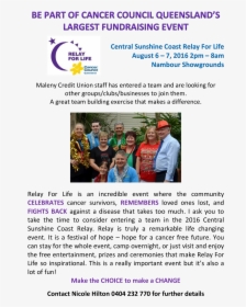 Be Part Of Cancer Council Queensland - Relay For Life 2011, HD Png Download, Free Download