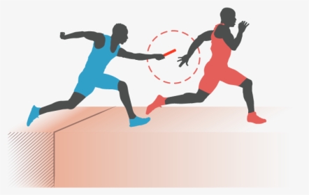 Relay Runner Png - Baton Exchange In Relay, Transparent Png, Free Download