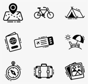 Clip Art Icons Free Travel - Holiday Icons, HD Png Download, Free Download