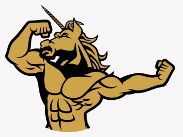 Banner Black And White Stock Muscles Clipart Muscular - Unicorn With Muscles Png, Transparent Png, Free Download