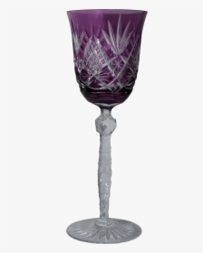 1920"s Bohemian Lead Crystal Purple Wine Glass / Goblet - Wine Glass, HD Png Download, Free Download