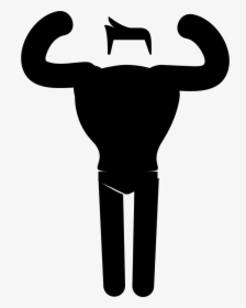 Muscular Man Showing His Muscles - Muscle Man Icon, HD Png Download, Free Download