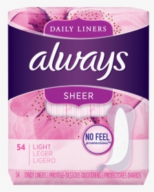 Always Sheer Daily Liners - Always Daily Liners Thin, HD Png Download, Free Download
