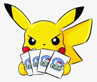 Pikachu"s Hideout - Pikachu Holding Pokemon Cards, HD Png Download, Free Download