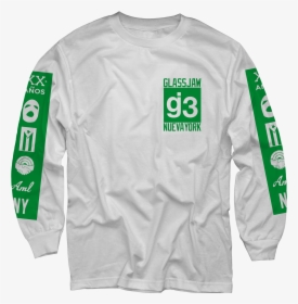 White Long Sleeve T Shirt Front, HD Png Download, Free Download