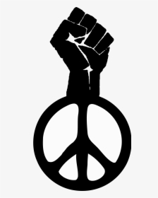 28 Collection Of Black Power Fist Clipart - Black Power Fist With Peace Sign, HD Png Download, Free Download