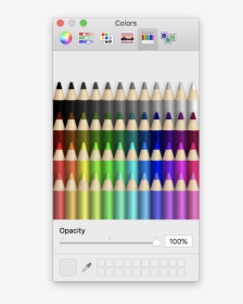Colored Pencil Tab Of The Color Palette In Omnigraffle - Colored Pencil Picker, HD Png Download, Free Download