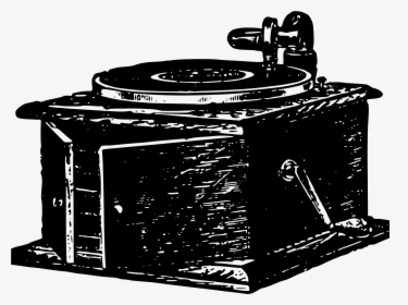 Technology,black And White,record Player - Fonografo En Png, Transparent Png, Free Download