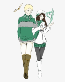 Draco Malfoy And Astoria Greengrass Fanart , Png Download - Fanart Astoria Greengrass And Draco Malfoy, Transparent Png, Free Download