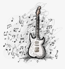 Sketch Guitar Designs Art, HD Png Download, Free Download