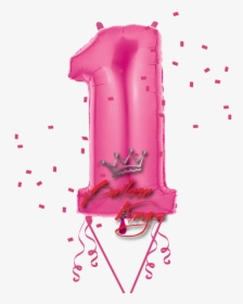 Pink Number - Pink 1 Balloon Png, Transparent Png, Free Download