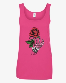 Skeleton Hand Rose Ladies - Shirt, HD Png Download, Free Download