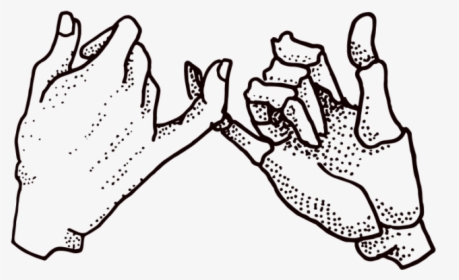 Pinky Promise With Skeleton Hand - Skeleton Hand Pinky Promise, HD Png Download, Free Download
