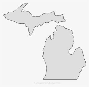 Michigan Map Outline State Shape Stencil Pattern - State Of Michigan Home, HD Png Download, Free Download