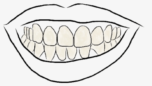 Free Png Download Outline Image Of Teeth Png Images - Teeth Drawing Png, Transparent Png, Free Download