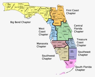 Florida Map Png - Florida Map Big, Transparent Png, Free Download