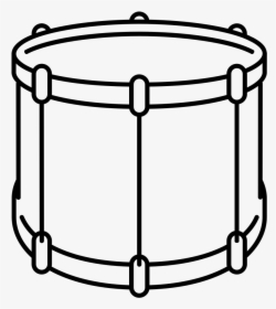 Percussion Instrument Clipart Black And White - Marching Snare Drum Drawing, HD Png Download, Free Download