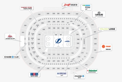Hockey Seating Chart - Lightning Amalie Arena Seating, HD Png Download, Free Download