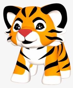 Baby Tiger Clipart Png - Tiger Png Free Cartoon, Transparent Png, Free Download