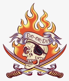 Old School Flame Illustration - Old School Skull Designs Tattoo, HD Png Download, Free Download
