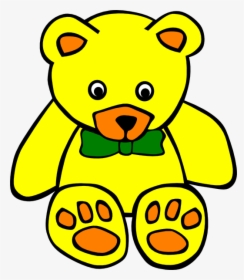 Teddy 3 Clip Art At Clker - Stuffed Toy Clipart Black And White, HD Png Download, Free Download