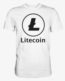 Litecoin Dark T-shirt White - Dash T Shirts, HD Png Download, Free Download