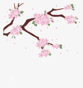 Transparent Cherry Blossom Png - Ветка Сакуры На Фоне Горы, Png Download, Free Download