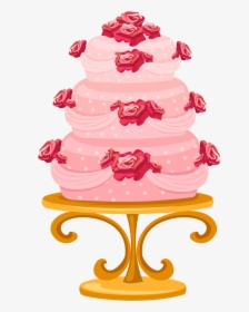 Wedding Cake Clipart Elegant Dessert - Cake On Stand Png, Transparent Png, Free Download