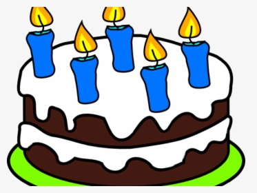 Birthday Cake 5 Candles Clipart, HD Png Download, Free Download